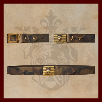 Tug's Camouflage Leather Engineer Belt