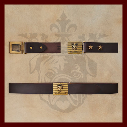 Tug's Dark Brown Leather Engineer Belt