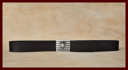 Tug's Black Leather Engineer Belt