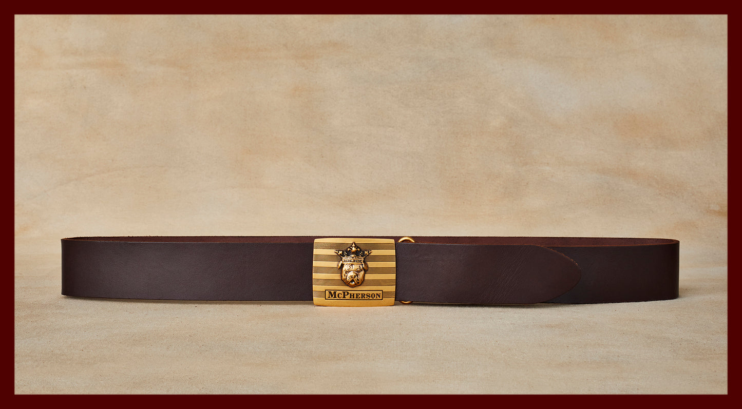 Tug's Engineer Belt Vegetable Tanned Cowhide-Dark Brown