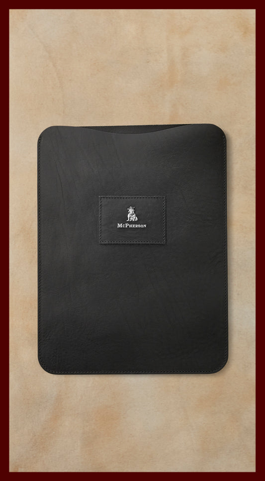 Bronson iPad Case Vegetable Tanned Cowhide-Black 12.9"