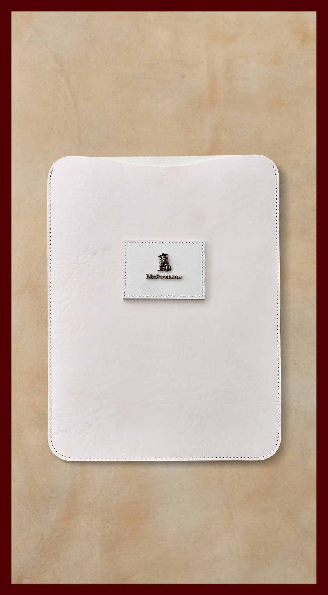 Bronson iPad Case Vegetable Tanned Cowhide-White 12.9"