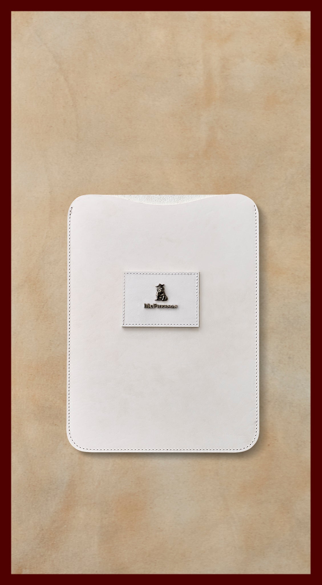 Bronson iPad Case Vegetable Tanned Cowhide-White 10.9"
