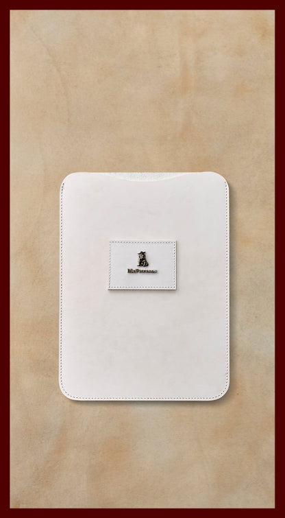 Bronson White Leather iPad Case