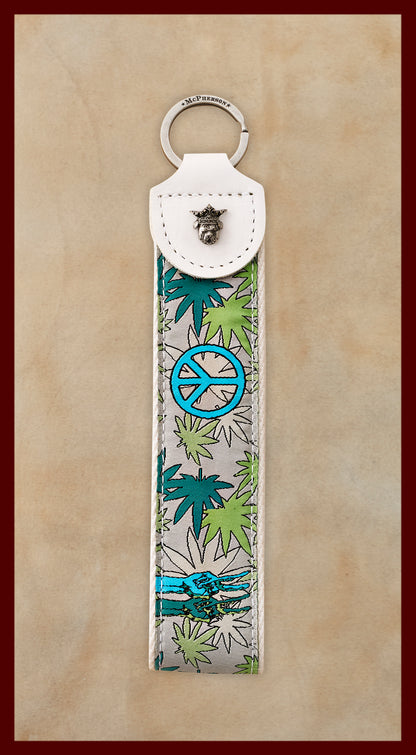Porter Novelty Peace Pattern Key Fob