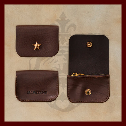 Winston Dark Brown Leather Coin Purse